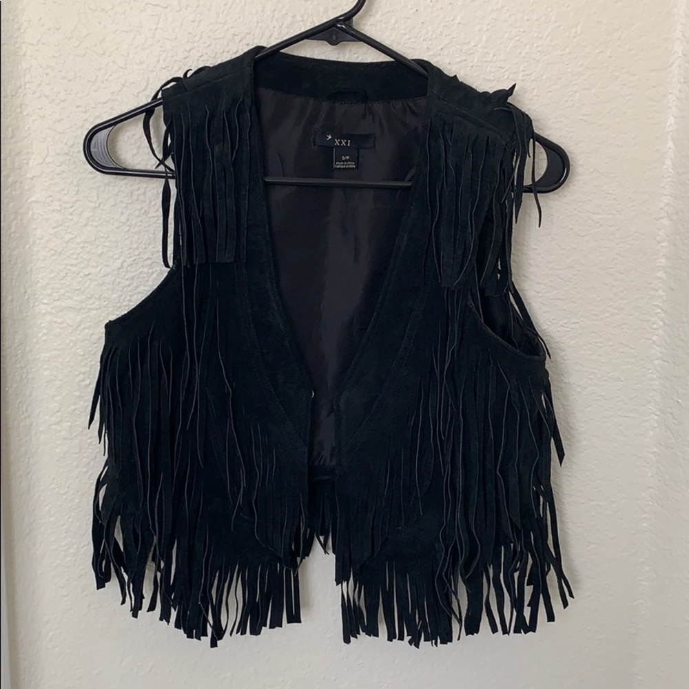 Suede Fringe Vest